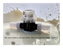 Mitty Dairy Inline filter for cow or goat milking machine with Spare Filter