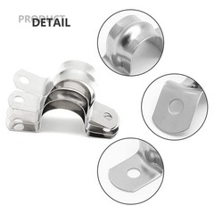Jersvimc 20Pcs 1 Inch Stainless Steel Conduit Clamps, 1 inch / 25 mm, Silver