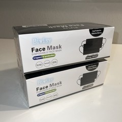 50/100Pcs Black KN95 Face Mask 3 Layer BFE 95% Disposable Respirator USA Seller