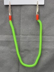 3 Pcs Dental Patient Bib Clip Napkin Holder Flexible Coil White Orange&Green 16”