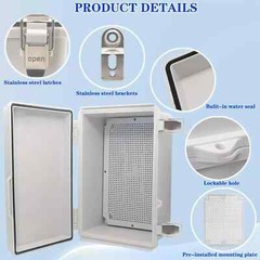 Outdoor Waterproof Electrical Box Junction Box Weatherproof Ip67 Abs Plastic