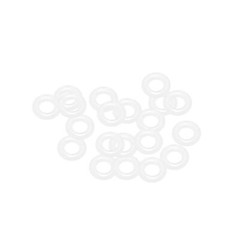 Silikon-O-Ringe 6 mm x 3 mm x 1,5 mm Breite, Dichtung weiß 20St