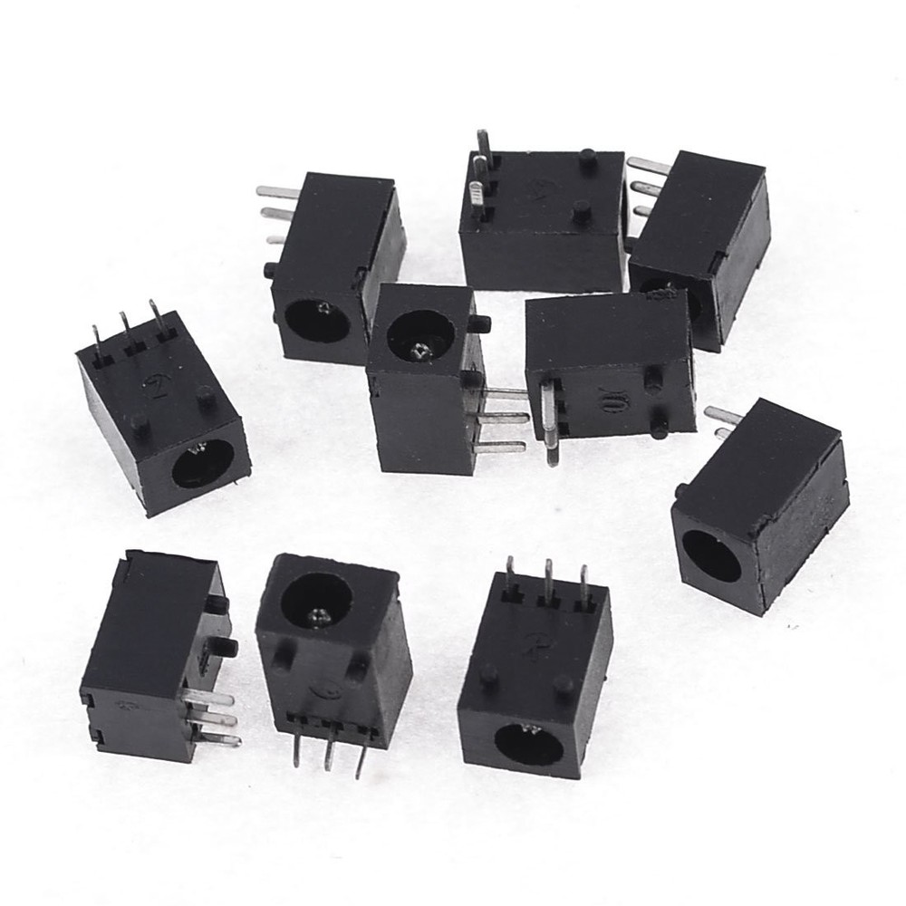uxcell 10pcs 3.5mm Dia PCB DC Power Jacks Sockets Charge Ports