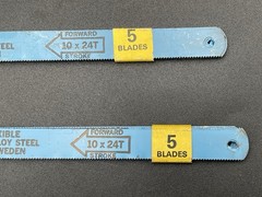 NOS Sears Craftsman Hacksaw Blades 10×24 Teeth 9_65873, 8 Count, Made In Sweden