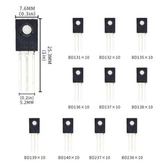 BD131 BD132 BD135 BD136 BD137 BD138 BD139 BD140 BD237 BD238 TO 126 Transistor