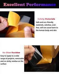 Ultra-thin Double Sided Tape 1/2 Inch by 66ft Two Sides Sticky Tape with Transpa