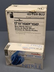 (1000 Gloves) FoodHandler Thinsense 103-TS18-BLU Nitrile Powder Free XL Blue