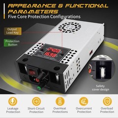 Adjustable 0-30V 16.6A 500W Power Supply, AC 110V/220V to DC 0-30V Buck Conve…