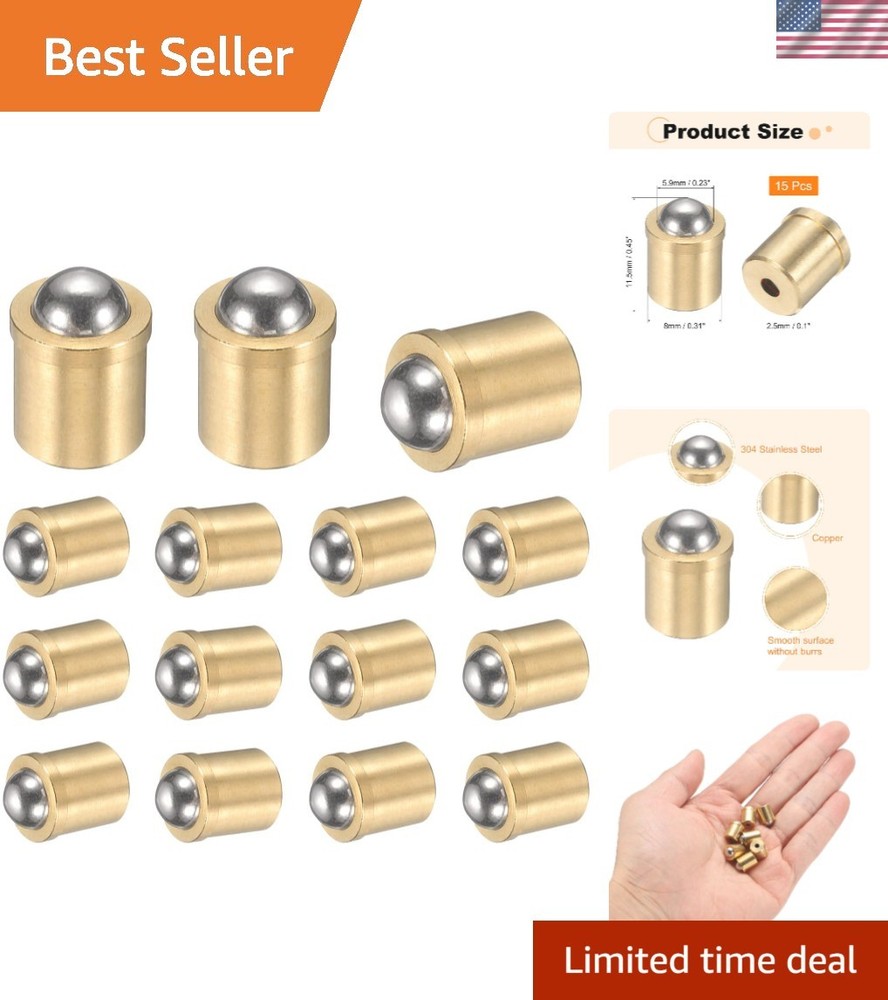 Versatile 15Pcs 5.8mm Ball Plunger Set – Durable Stainless Steel & Copper
