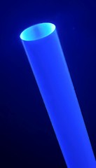 CLEAR BLUE FLUORESCENT ACRYLIC PLEXIGLASS LUCITE ROD 1” DIAMETER 12” INCH LONG