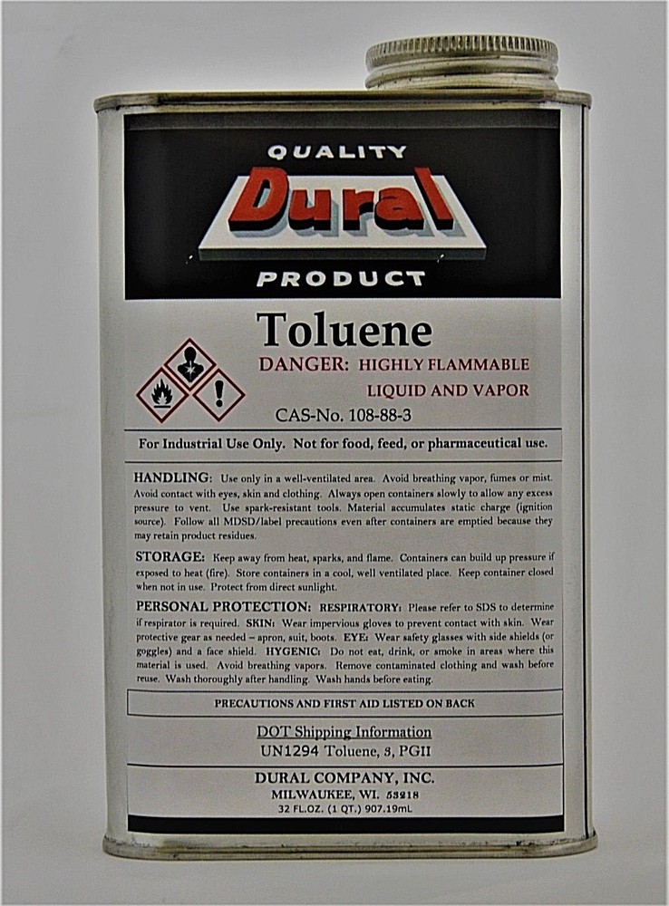 Toluene Gallon (4 quarts) – Solvent and Thinner no CA