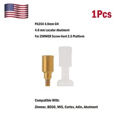 Dental Zest Locator Attachment Abutment for Zimmer ZimVie 3.5mm Implant platform