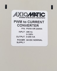 AXIOMATIC PWM/CURRENT Converter PWMI-DR-200mA, Power Supply 24 V DC 24V DC
