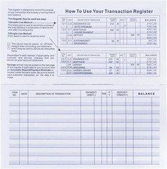 20Pack Checkbook Register, Check Registers for Personal Blank Ledger Transaction