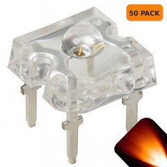 50 x LED 3mm Dome Superflux Amber Orange Piranha LEDs Turn Lights Super Flux