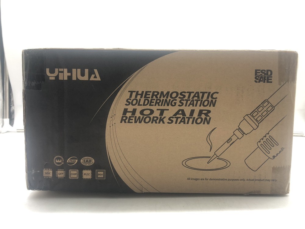 YIHUA 862BD+ SMD ESD Safe 2 in 1 Soldering Iron Hot Air Rework Station °F