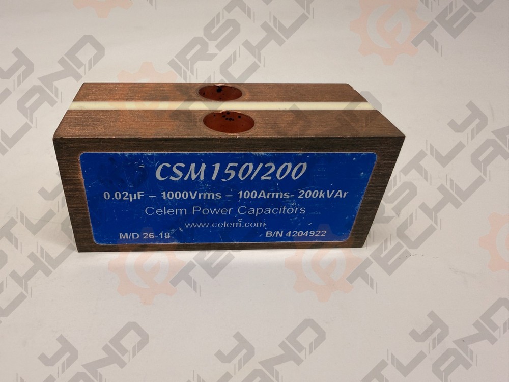 CSM150/200 0.02pF – 1000Vrms – 100Arms-200kVAr Celem Power Capacitors