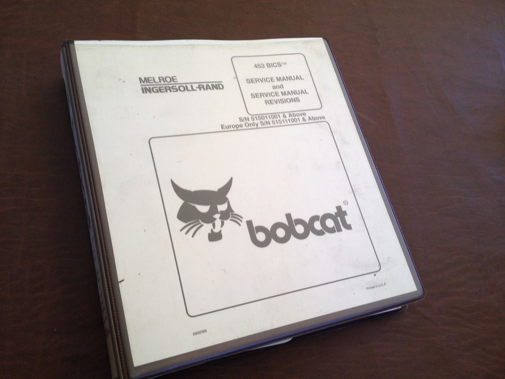 BOBCAT 453 BICS SKIDSTEER LOADER SERVICE MANUAL MELROE