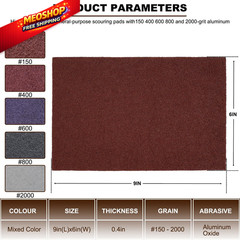15 Pack 6″ x 9″ Hand Scuff Pads Set- (150-2000 Grit) Coarse Medium Fine…