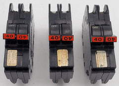 FPE NC0240 40 A 2-Pole Stab-Lok 120/240V Federal Pacific Circuit Breaker USED