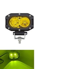 4″ 180W Yellow LED Work Light Pods Flood Beam for ATV UTV Truck SUV Fog Driving