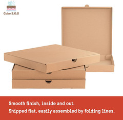 10″ X 10″ X 1.75″ Kraft Corrugated Cardboard Pizza Boxes (Pack of 12)