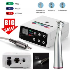 Contra Angle 1:5 Fiber Optic / Dental Electric Motor LED Handpiece High Speed