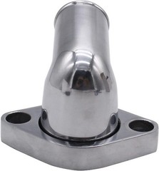 15° Swivel Water Neck Fits Polished Aluminum Thermostat Housing Color: silver