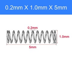 Micro Compression Spring 304 Stainless Steel 0.2mm Wire Tiny Miniature 5-25mm