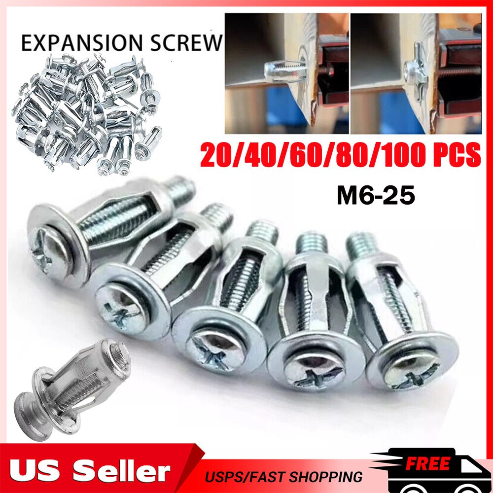 Expansion Screw Petal Nut,Petal Shape Metal Nut with Screws Easy Installation