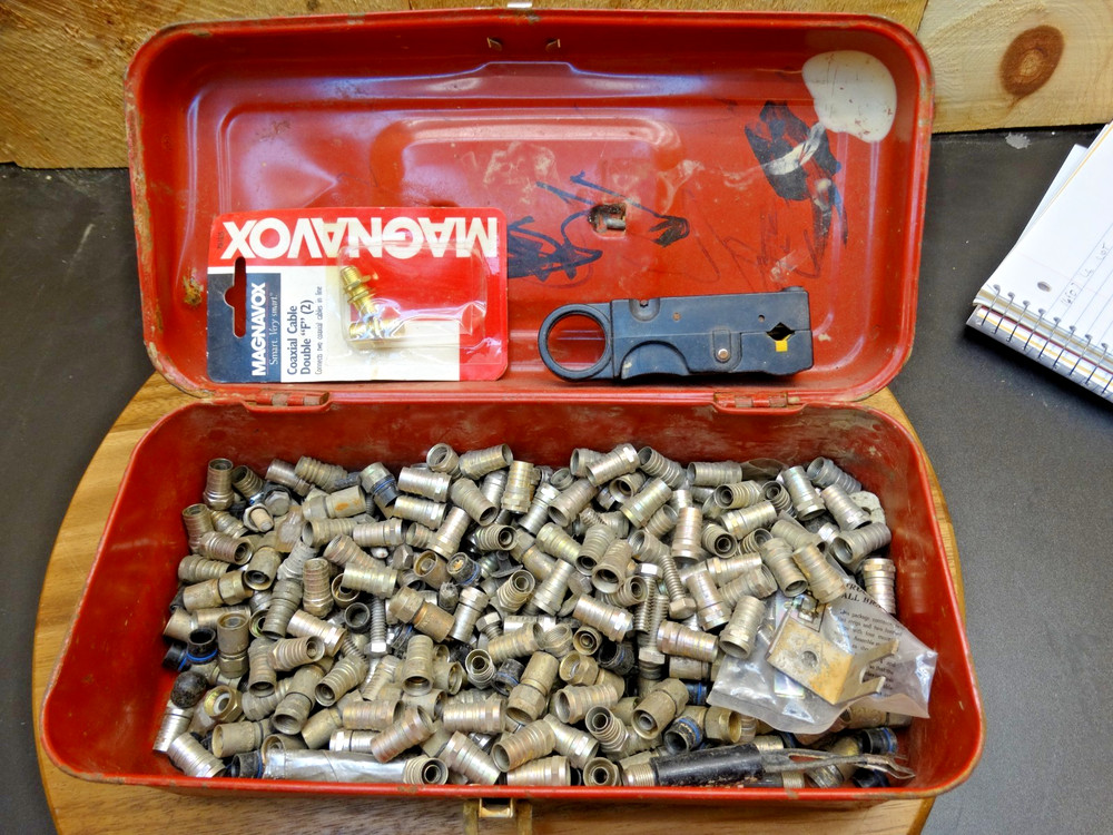 Large Mixed Lot Coaxial Cable Terminators – Well Over 200 Pieces