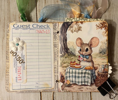 Junk Journal Handmade Booklet Book Vintage “Forest Animals” Pockets, Ephemera