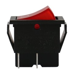 DPST Rocker Switch,ON/Off 4-Pin 16A 250V AC,Red LED Illuminated Snap-in Power…