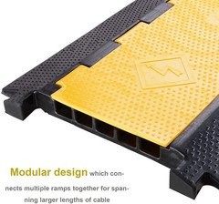 5 Channel Rubber Cable Protector Ramp Traffic Speed Bump 18000Lbs Capacity Heavy