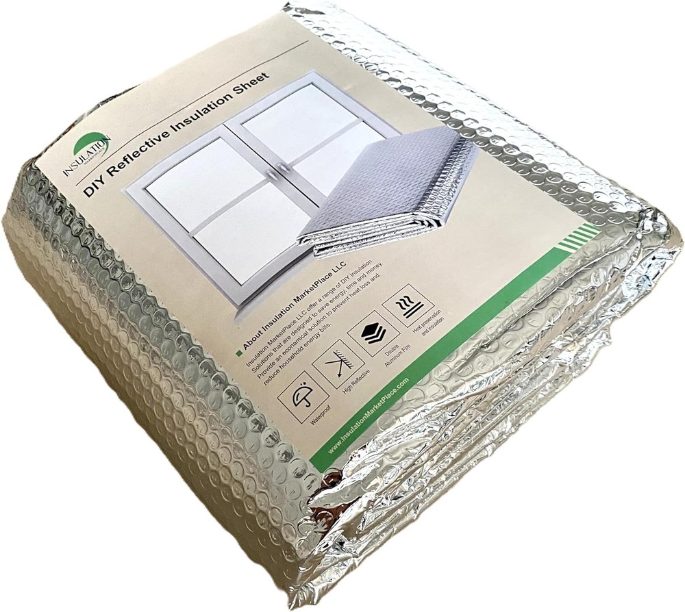 DIYReflective Insulation-Window Kit-Bubble Core-24″ X 10’+35 Self Adhesive Pads