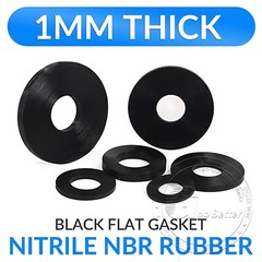 1MM THICK NITRILE NBR BLACK RUBBER WASHER ROUND RING SEAL 4MM TO 16MM OD
