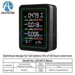 10in1 18in1 Air Quality Detector PM2.5 10 PM HCHO TVOC CO2 Formaldehyde Monitor