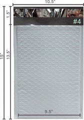 SuperPackage® 100 #4 9.5 X 13.5 Poly Bubble Mailers Padded Envelopes