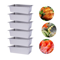 6 Pack Steam Table Pans Full Size 6In Deep Stainless Steel Catering Buffet Pan
