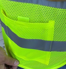 Crew All Mesh Yellow High Visibility Safety Vest With 2 Pockets