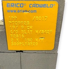 Erico Cadweld PTC9F2S Graphite Mold Cable to Cable PT 19/#9 Copperweld 4/0
