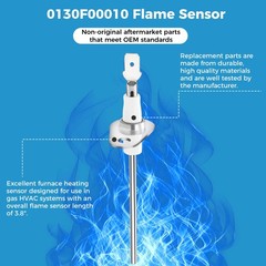 Upgraded 0130F00010 Furnace Flame Sensor Replacement Fit for Good-man Ama-na…