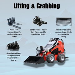 FREE SHIP NEW TYPHON STOMP Mini Skid Steer Loader 23HP EPA Engine Three pumps