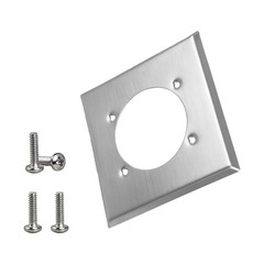 2 Gang Single Hole Outlet Cover Wall Plate +4 Screws for HBL9450A 14-50R Hubbell