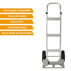 500lbs Aluminum Hand Truck – Heavy Duty Folding Dolly Cart for Moving Warehouse