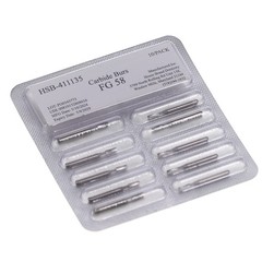 ouse Brand Dentistry 411135 HSB FG #58 Straight Fissure Plain Carbide Burs 10/Pk