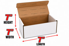 7x7x7 White Corrugated Shipping Mailers Packing Box Boxes Folding 50 To 200