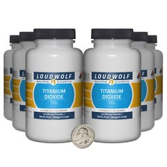 Titanium Dioxide / 2.3 Lbs / 6 Bottles / 99.9% Reagent Grade / 44 Micron Powder