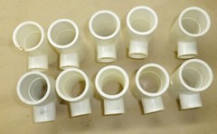 Lot of 10 PVC T Tee Fitting 1″ x 1/2″ Slip x Threaded x Slip