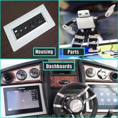 White ABS Plastic Sheet Heat Moldable Panel Board 1/16x12x12 Inch 4 PCS
